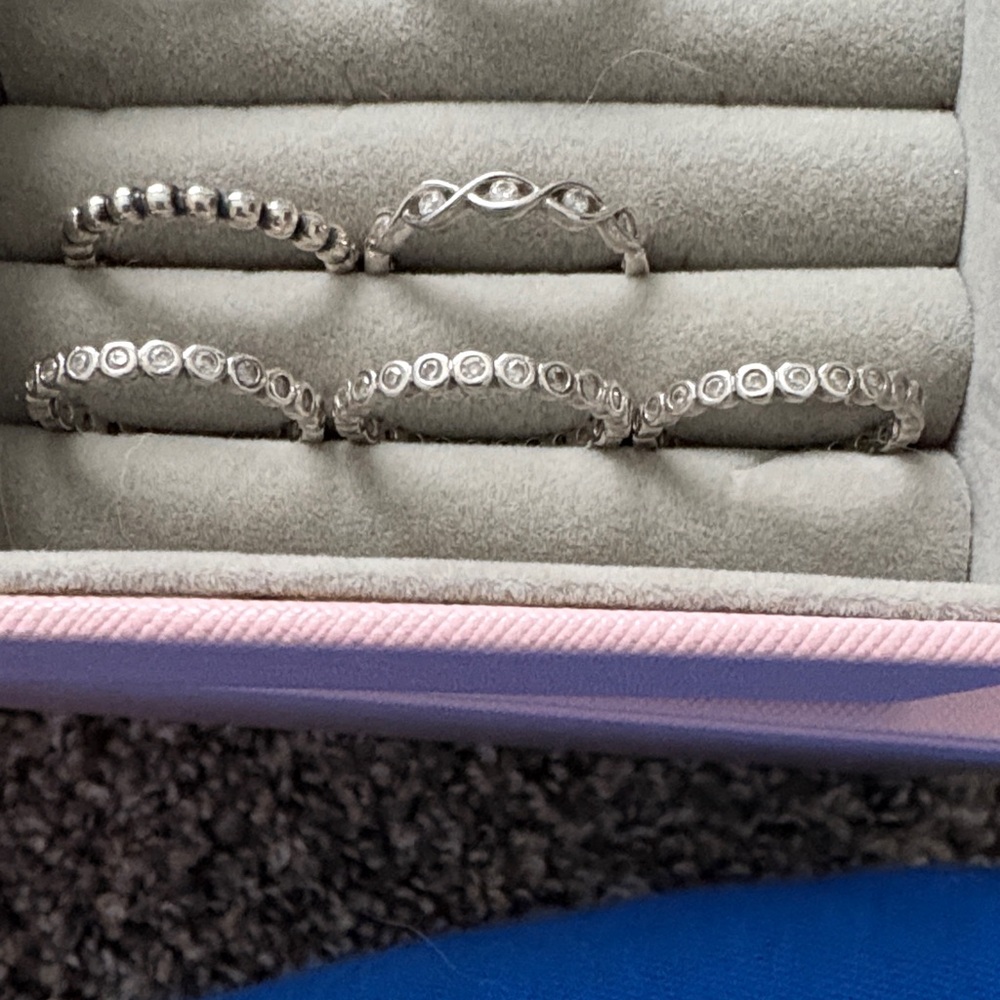 Elegant Silver Ring Set for Women